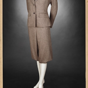 20s 30s 40s ladies KNICKERBOCKERS Plus Fourschevron tweed brown 100% Merinowool garconne 1920 1930 1940 image 6