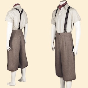 30s 20s KNICKERBOCKERS LONG plus fours brown merino wool swing lindy hop 1930 1920