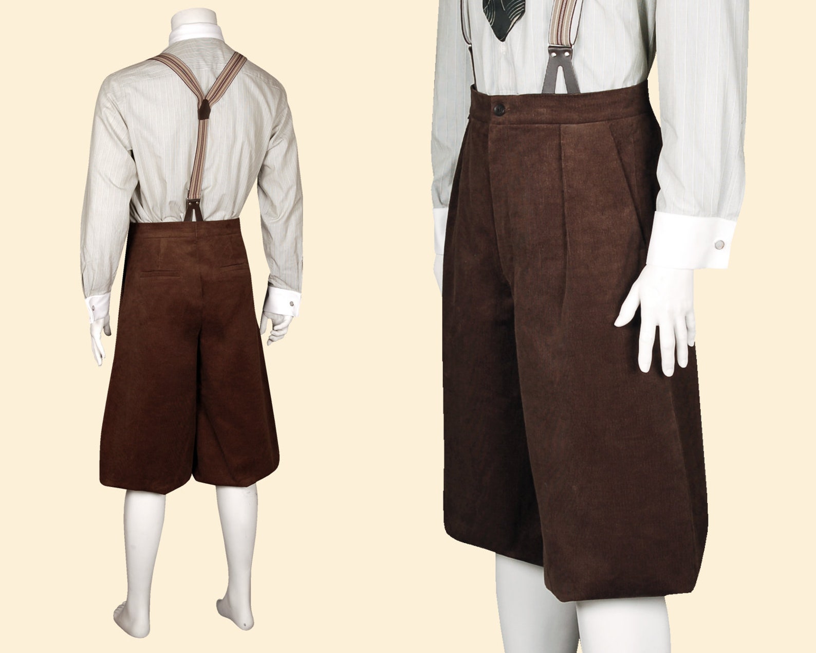 20s 30s KNICKERBOCKERS Plus Fours Brown Corduroy Tweed Run Etsy