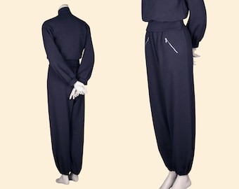1930s mens/ladies cotton sweatpants navy blue