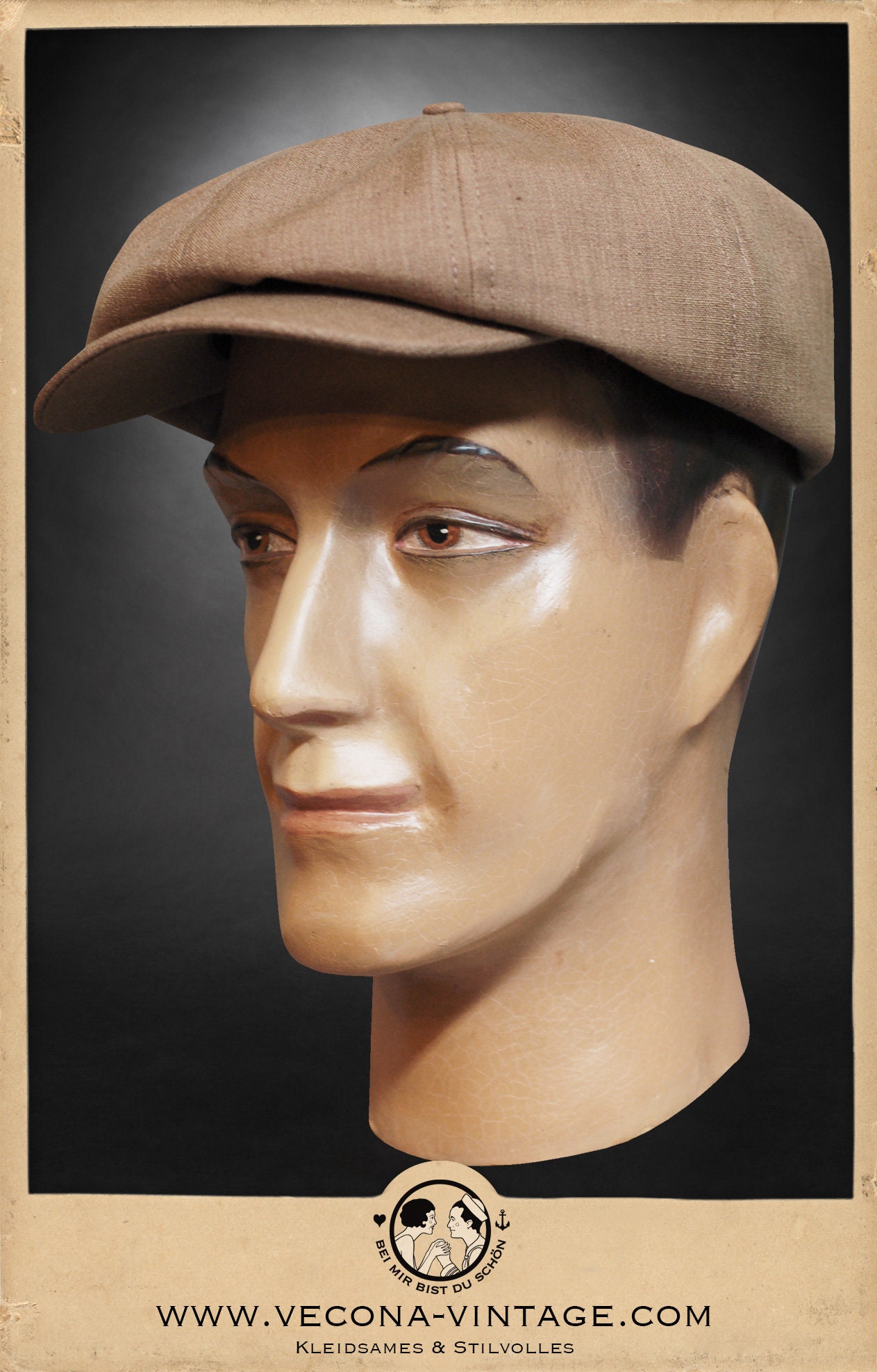 帽子 00s 14th addiction coated newsboy cap 30s 20s Newsboy CAP Light Brown, Almond Linen Blend Swing