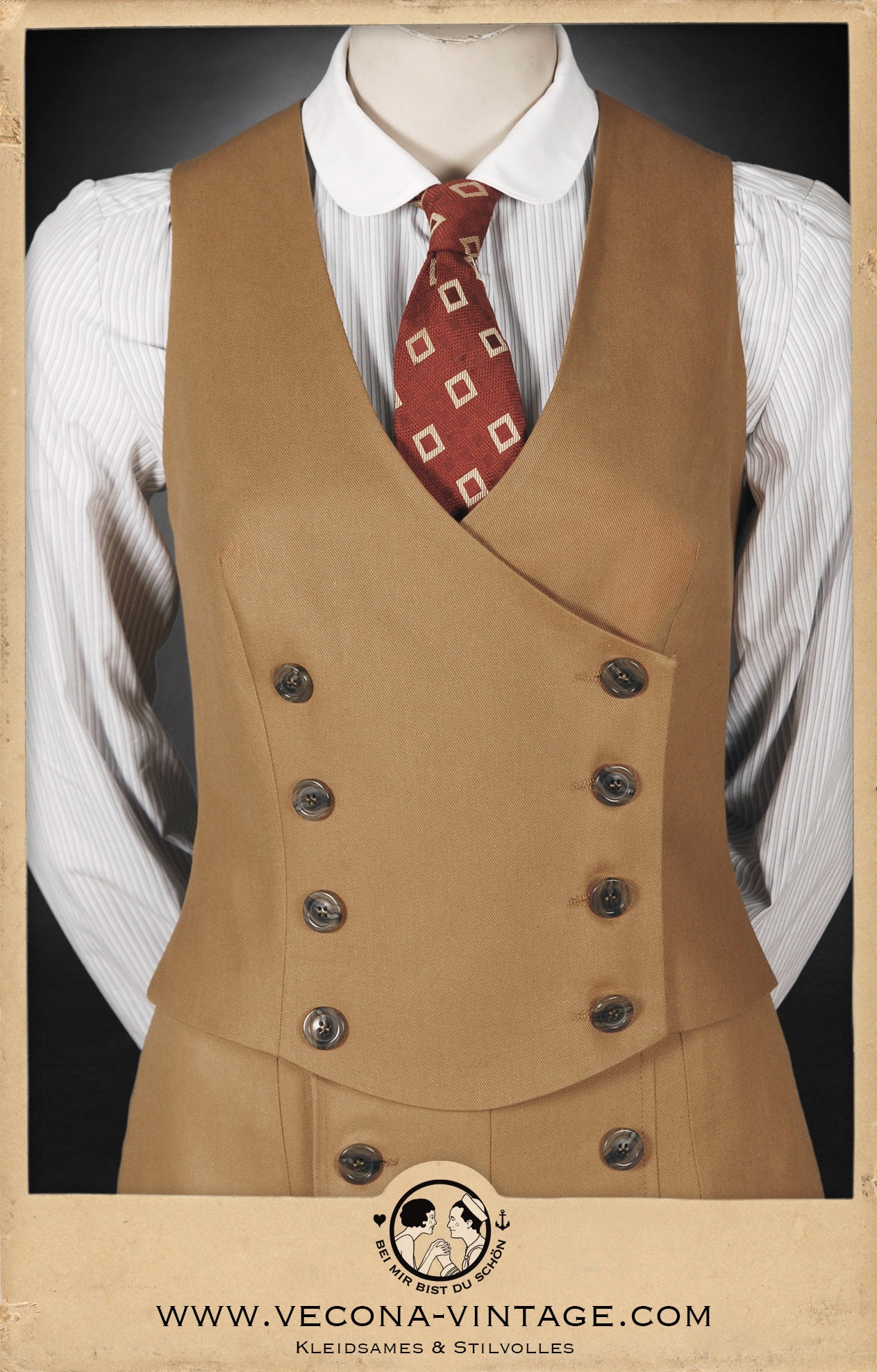 Vintage Waistcoat-Bust 30