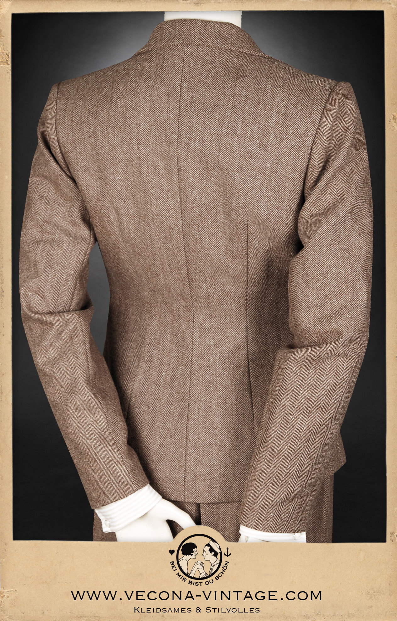 Veste Blazer Vintage Fox Run Little Foxes Femme - Taille S - Laine Tweed