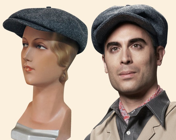 30s 20s Herringbone CAP Grey Wool Blend Swing Lindy Hop 1930 1920 - Etsy