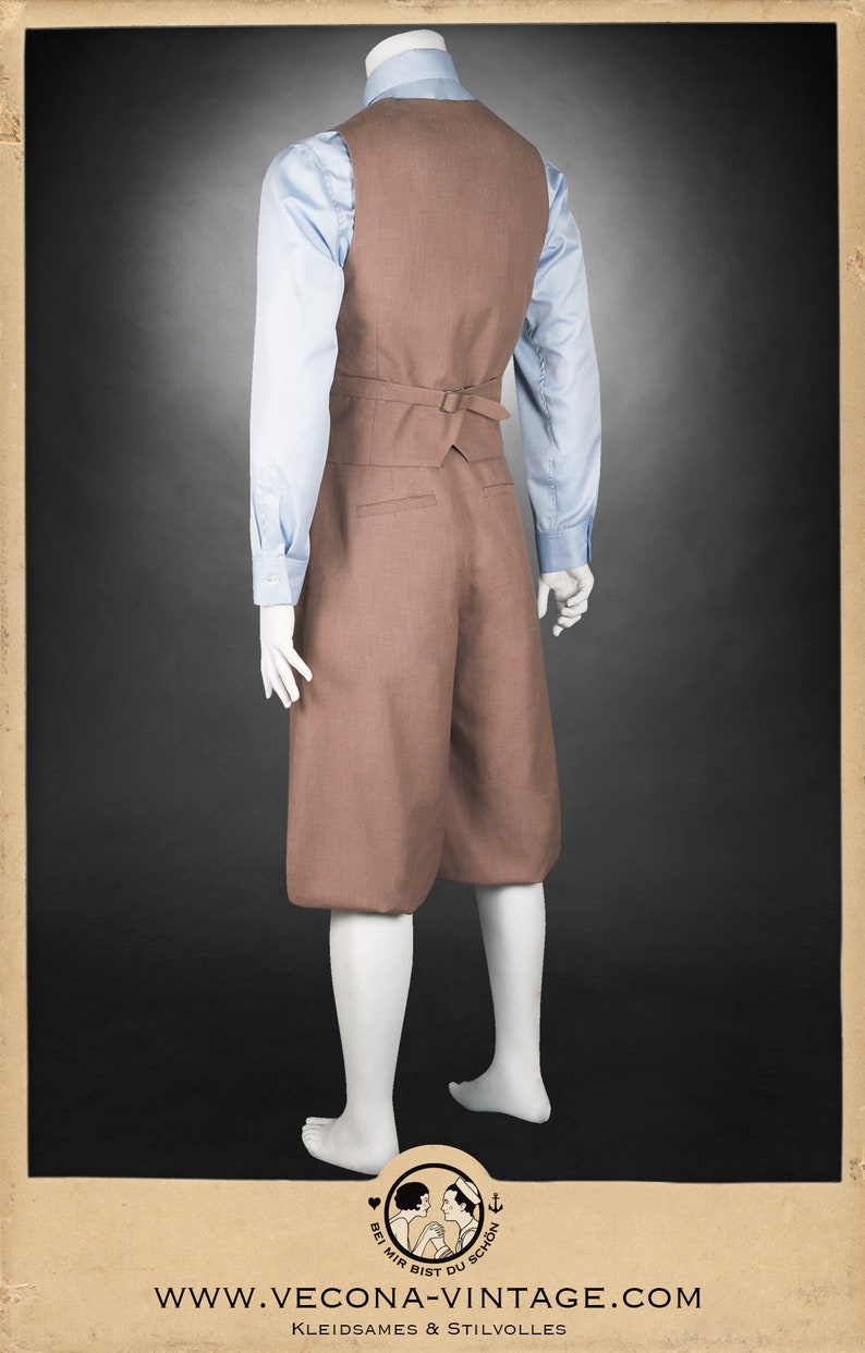 20s 30s KNICKERBOCKERS plus fours caramel, light brown cotton linen blend swing lindy hop 1930 1920 image 9