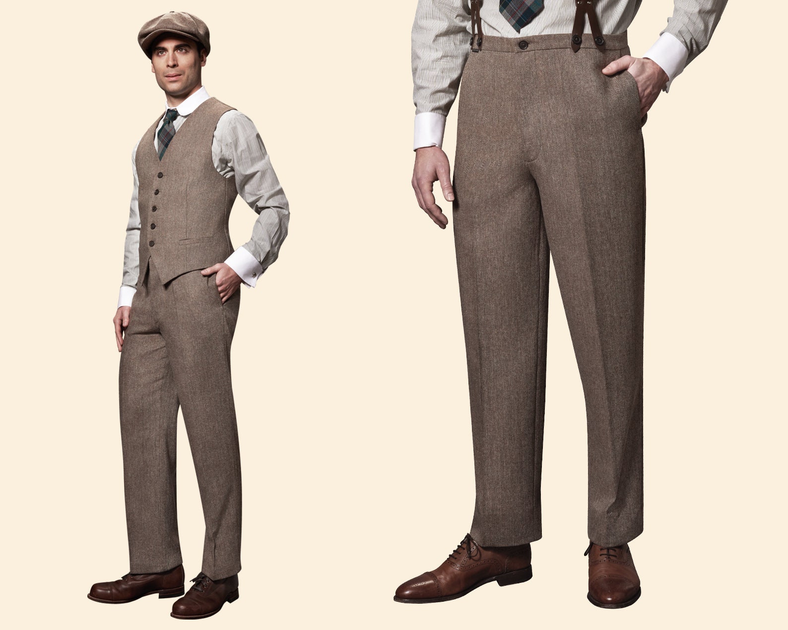 1920s Style Mens Pants Trousers Plus Four Knickers