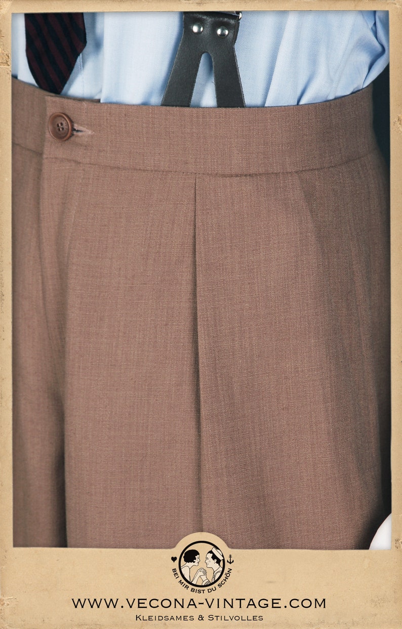 20s 30s KNICKERBOCKERS plus fours caramel, light brown cotton linen blend swing lindy hop 1930 1920 image 5