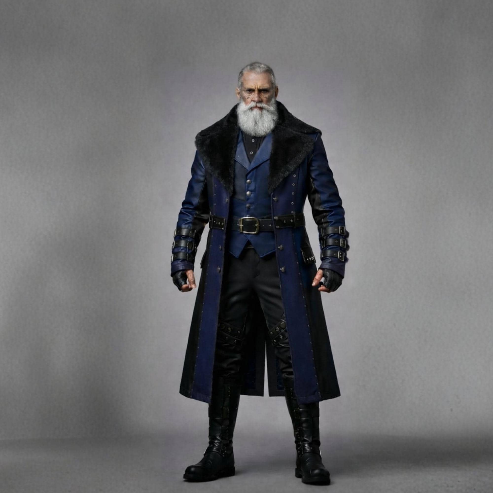 Veste Médiévale Gothique Steampunk Homme – Manteau Long Victorien Cosplay