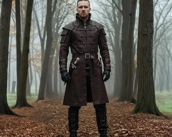 Handmade Leather Jerkin: Medieval Warrior Cosplay Costume