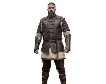 Handcrafted Viking Brown Leather Armor – Medieval Warrior Outfit – LARP Cosplay Costume – Gift for Him