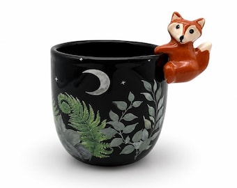 Keramik-Blumentopf mit Drainageloch “Fox” | 11 x 13 cm
