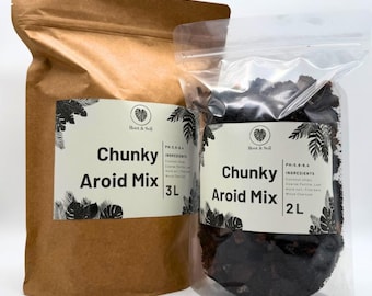 Chunky Aroid Mix Soil – Well Draining Potting Mix for Monstera, Philodendron, Anthurium & Alocasia