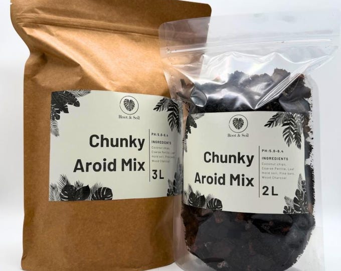 Chunky Aroid Mix Soil – Well Draining Potting Mix for Monstera, Philodendron, Anthurium & Alocasia