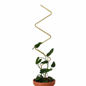Rankhilfe “ZigZag” von Botanopia | Goldfarben aus recyceltem Aluminium | 70cm