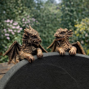 Blumentopf-Anhänger Drachen | Fantasy Pflanzen Deko | 2er Set