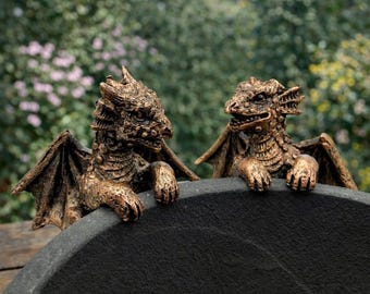 Blumentopf-Anhänger Drachen | Fantasy Pflanzen Deko | 2er Set