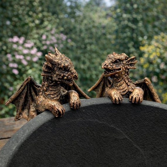 Blumentopf-Anhänger Drachen | Fantasy Pflanzen Deko | 2er Set