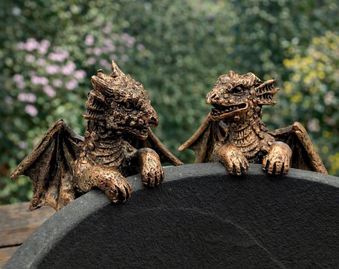 Blumentopf-Anhänger Drachen | Fantasy Pflanzen Deko | 2er Set