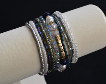 10-teiliges stapelbares Perlenarmband-Set