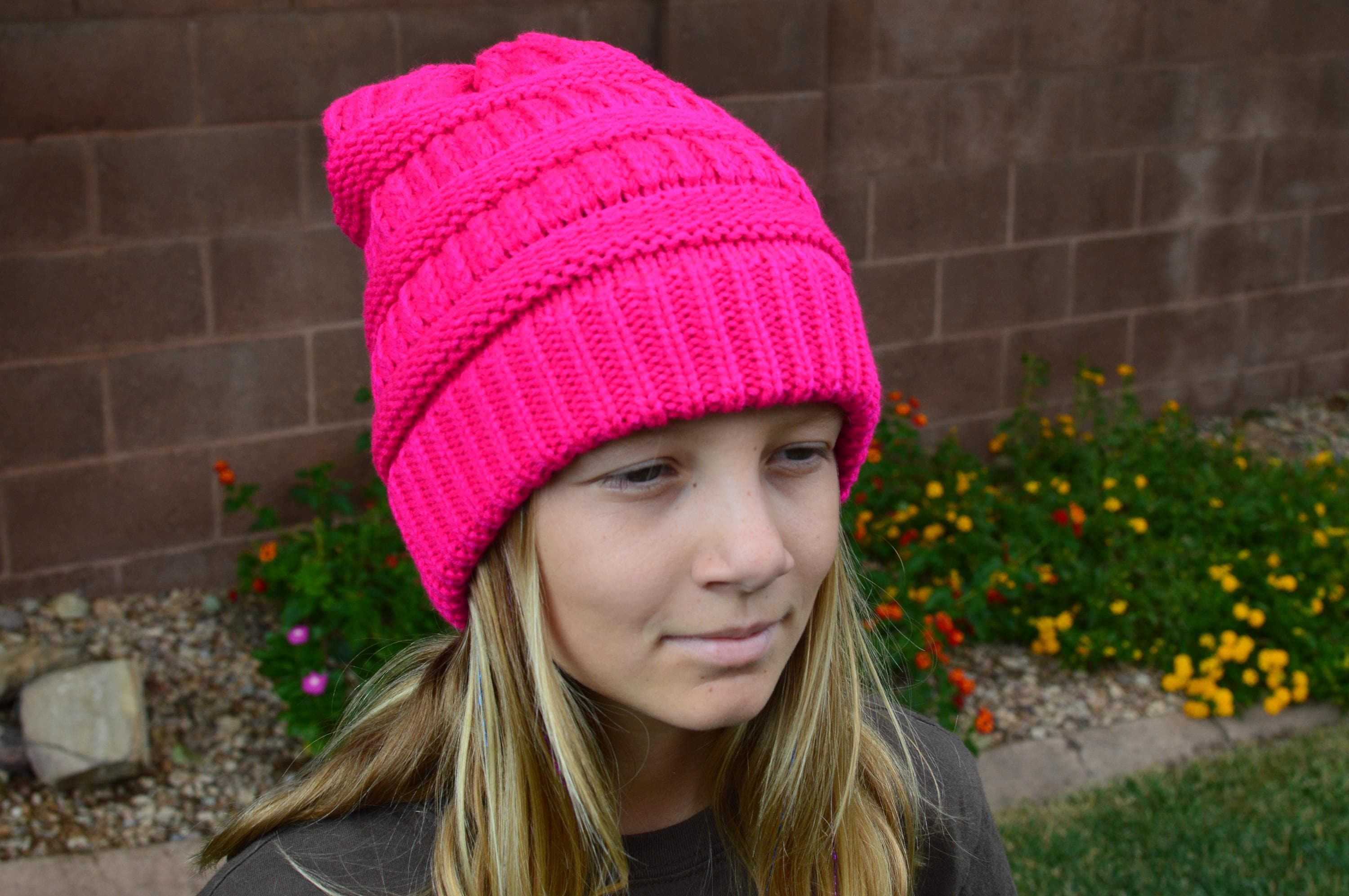 Handmade Bright Pink Chunky Knit Beanie – Warm Winter Cap - Etsy