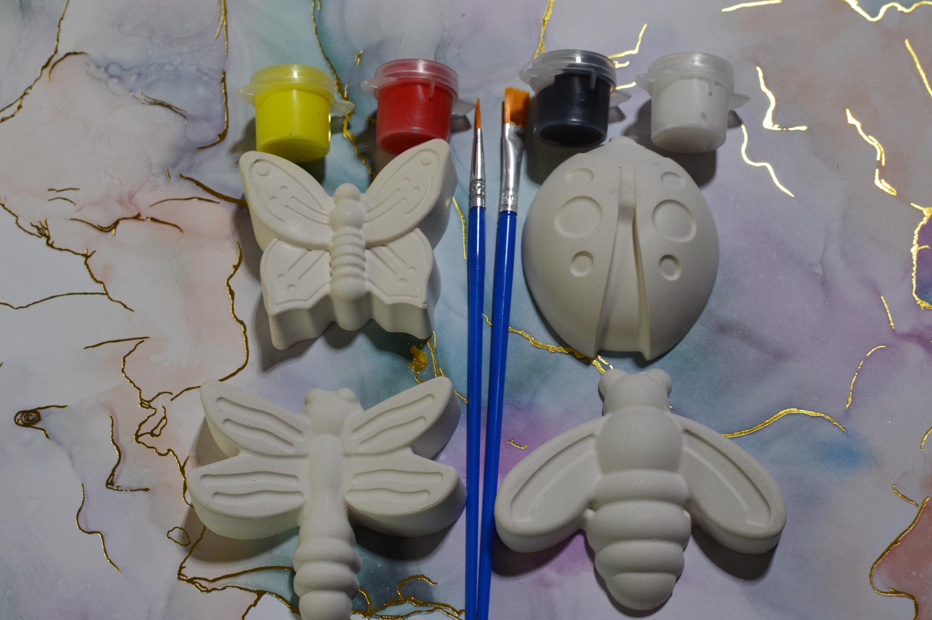 Plaster Insect Kit Paint Your Own Bug Friends Craft Kit Butterfly, Bumble Bee, Ladybug ...