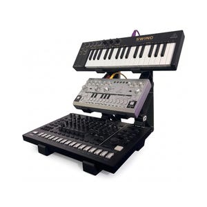 Modular Desktop Synth Stand | Universal Bottom Tier & Behringer Upper Tiers (TD-3, RD-9, Edge, Crave) | 1-2-3 Tier K3D Drum Machine Rack