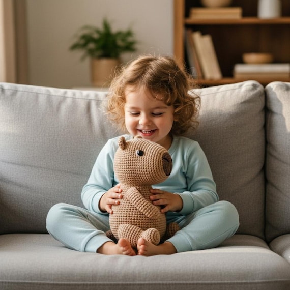 Capybara Crochet Pattern , Sitting Capybara Plush Toy Pattern, Easy Beginner Crochet Animal Pattern, crochet capybara pattern Amigurumi PDF