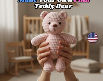 Mini Teddy Bear Crochet Pattern PDF – Beginner Amigurumi Plush Toy, Cute Stuffed Bear, Easy Crochet Gift, Instant Download PDF Pattern Ideas
