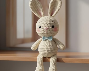 Bunny Amigurumi Crochet Pattern PDF – Cute Rabbit Plush Toy, Easy Beginner Crochet Bunny, Handmade Gift, Nursery Decor