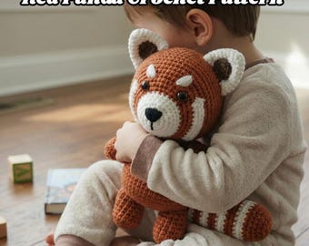 Red Panda Crochet Pattern – Cute Amigurumi Red Panda PDF, Crochet Red Panda Toy, Panda Amigurumi Pattern, Animal Crochet Pattern