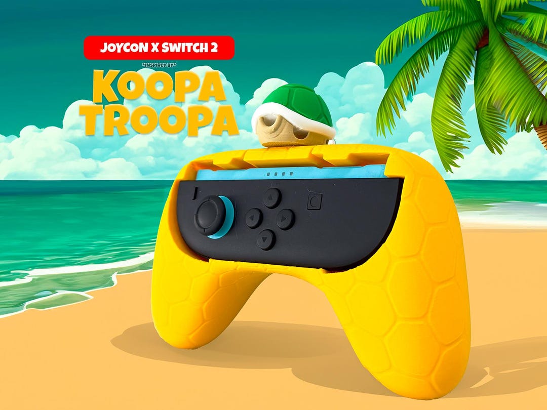 Koopa Shell Display Koopa Troopa Shell Joy-con Holder for Nintendo Switch 2 - 3D Printed ...