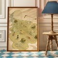 Martini Pool Poster, Tiny Swimmers Cocktail Wall Art, Retro Olive Print product logo