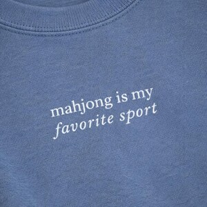 Embroidered Mahjong Sweatshirt, Comfort Colors Sweatshirt Mahjong Apparel Gift, Mahj Girls Game Night Accessories