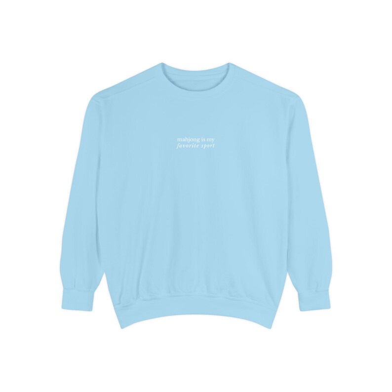 Embroidered Mahjong Sweatshirt, Comfort Colors Sweatshirt Mahjong Apparel Gift, Mahj Girls Game Night Accessories image 9