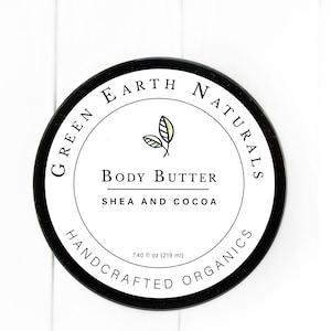 Whipped Body Butter made with organic shea and cocoa butters Vegan Body Butter Miron Glass Jar image 5
