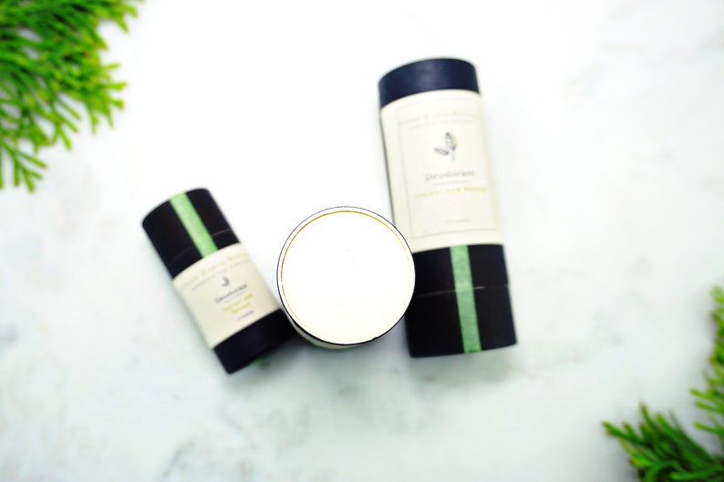 Juniper and Balsam Deodorant Organic and vegan ingredients Aluminum free and non-toxic Sustainably packaged and plastic free image 3