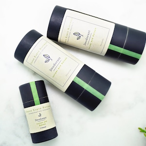 Juniper and Balsam Deodorant Organic and vegan ingredients Aluminum free and non-toxic Sustainably packaged and plastic free image 1