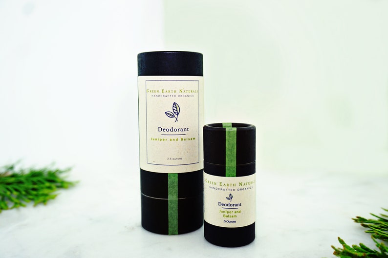 Juniper and Balsam Deodorant Organic and vegan ingredients Aluminum free and non-toxic Sustainably packaged and plastic free image 5