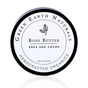 Whipped Body Butter made with organic shea and cocoa butters Vegan Body Butter Miron Glass Jar image 3