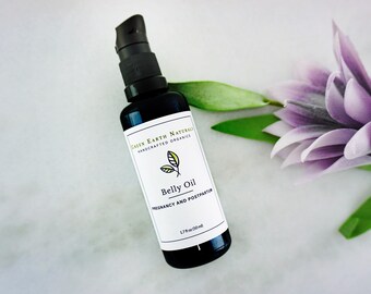 Aceite orgánico para el vientre durante el embarazo / Aceite para estrías y masajes / El regalo perfecto para el embarazo