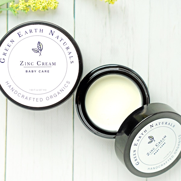 Organic Non-Nano Zinc Oxide Diaper Rash Cream | Calendula and Chamomile Soothing Herbal Rash Cream | Natural Skin Care For Your Baby