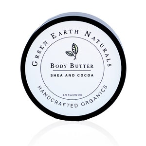 Whipped Body Butter made with organic shea and cocoa butters Vegan Body Butter Miron Glass Jar image 1