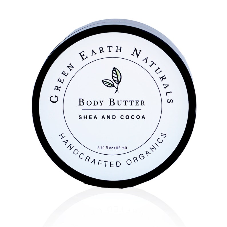 Whipped Body Butter made with organic shea and cocoa butters Vegan Body Butter Miron Glass Jar image 1