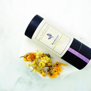 Calendula and Chamomile Baking Soda Free Natural Deodorant  | Sensitive Skin | Organic and Vegan Ingredients | Zero waste container