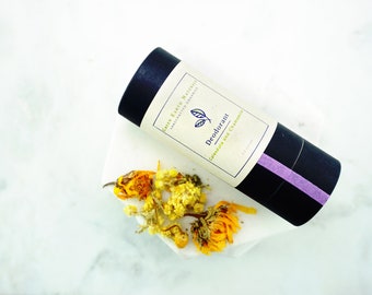 Calendula and Chamomile Baking Soda Free Natural Deodorant  | Sensitive Skin | Organic and Vegan Ingredients | Zero waste container