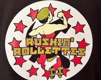 Roller Derby Rushin’ Rollettes T-Shirt Mens Size L