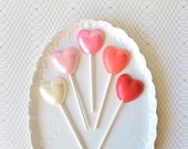 10 Mini Heart Chocolate Lollipops - Love Ombre