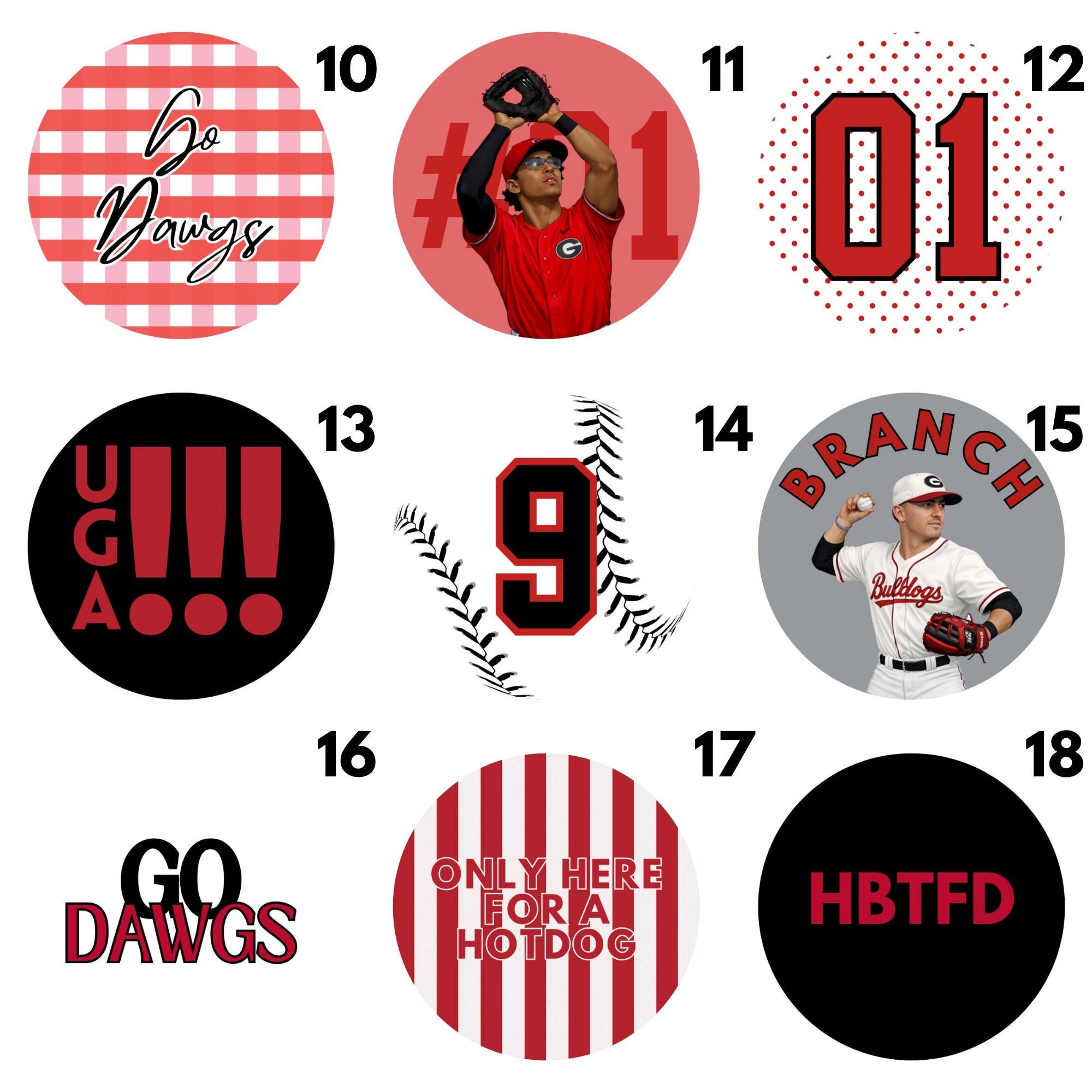 Custom Baseball Buttons, Gameday Buttons, Personalized - Etsy