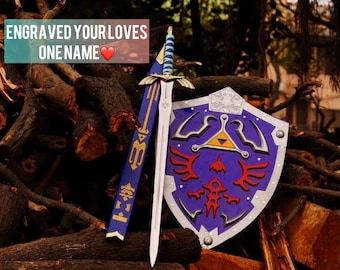 Custom Hand Forged Stainless Steel LEGEND of ZELDA Full Tang Skyward Link,s Master Sword w Scabbard - Costume Armor Best Valentine Men Gift