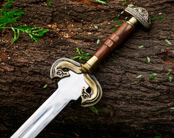 PERSONALIZED VIKING sword Handmade Perfect Gift for Dad Boyfriend Unique Holiday Wedding Gifts for Him with scabbard Unique Gifts for Dad